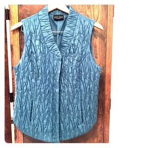 Mimi + Royce teal blue quilted vest (size medium)
